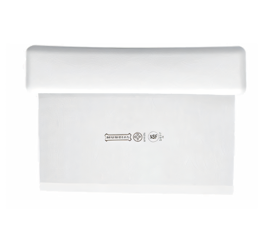 Product image #1 for Mundial 6 x 3 Inch Stainless Steel Dough Cutter/Scraper with White Polypropylene Handle