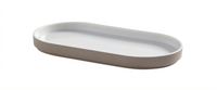 American Metalcraft 10-Inch Oval Melamine Platter, Mocha