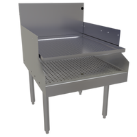 Glastender RDBB-24S Free Standing Recessed Drainboard, 24 Inch W x 29 Inch D, Stainless Steel