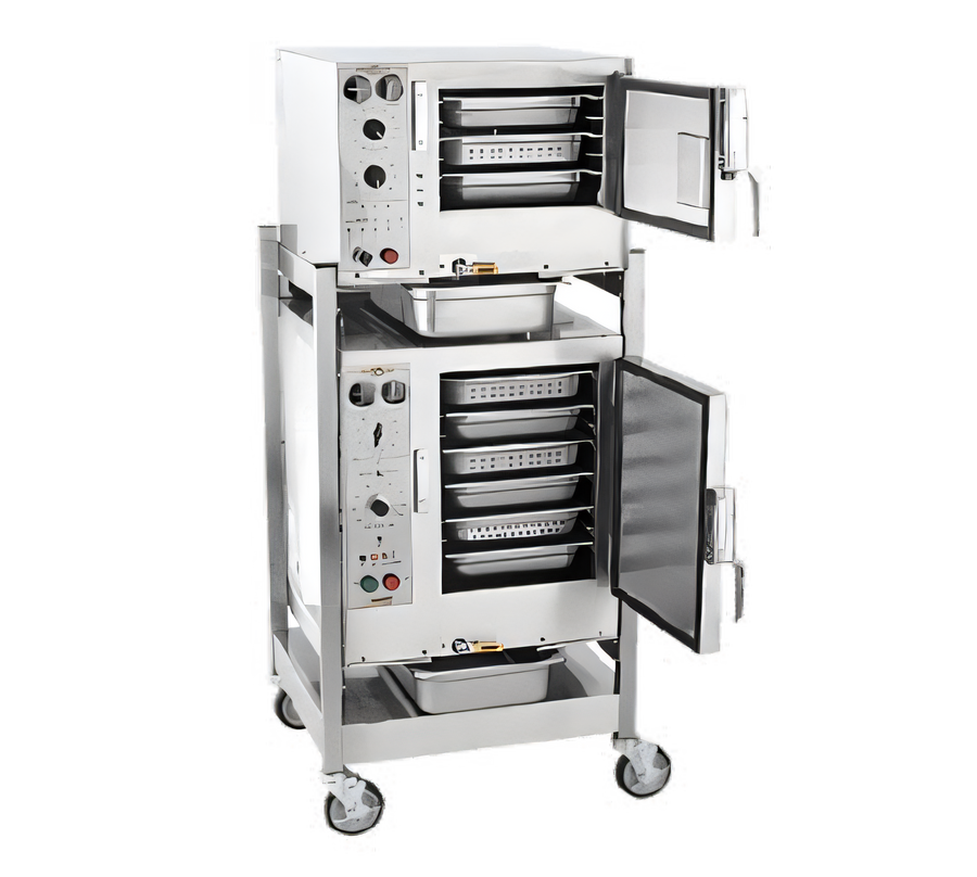 Product image #1 for AccuTemp Steam'N'Hold Two-Compartment Boilerless Convection Steamer with Stand and Casters, Electric, 240V