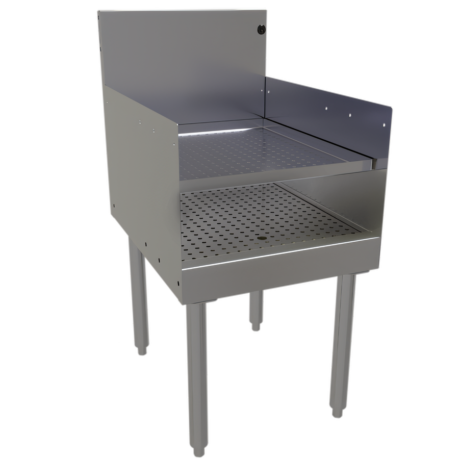 Product image #1 for Glastender Free Standing Recessed Stainless Steel Drainboard, 18" x 24"