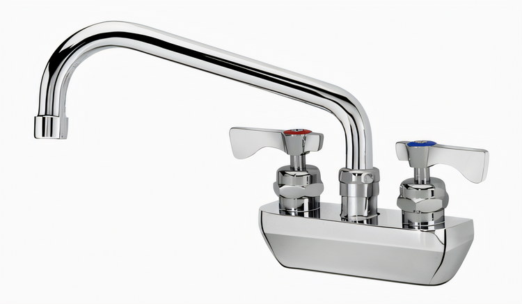 Product image #1 for Krowne Royal Series Commercial Splash-Mounted Faucet with 8-Inch Swing Spout, 4-Inch Centers