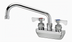 Thumbnail image #1 for Krowne Royal Series Commercial Splash-Mounted Faucet with 8-Inch Swing Spout, 4-Inch Centers