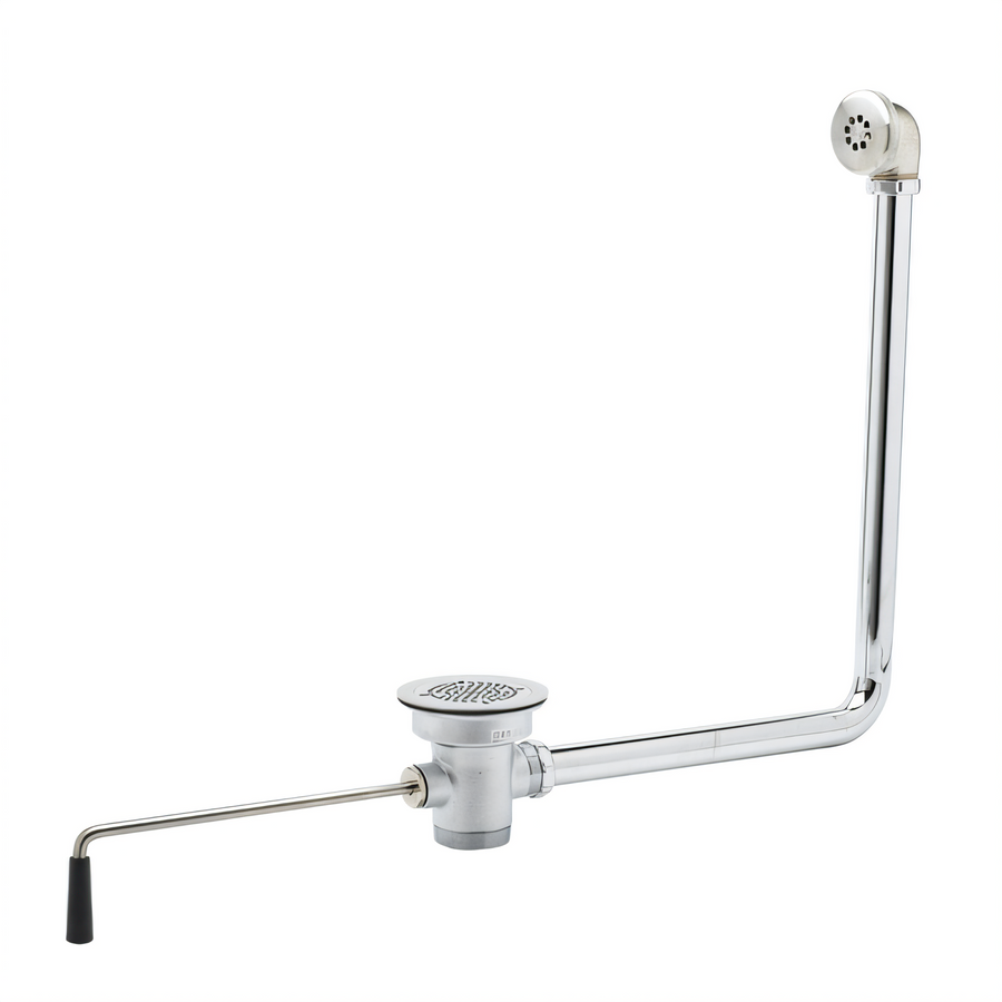 Product image #1 for T&S Brass Rotary Waste Drain Valve with Twist Handle, 3-1/2-Inch Sink Opening, 2-Inch Outlet, Overflow Assembly