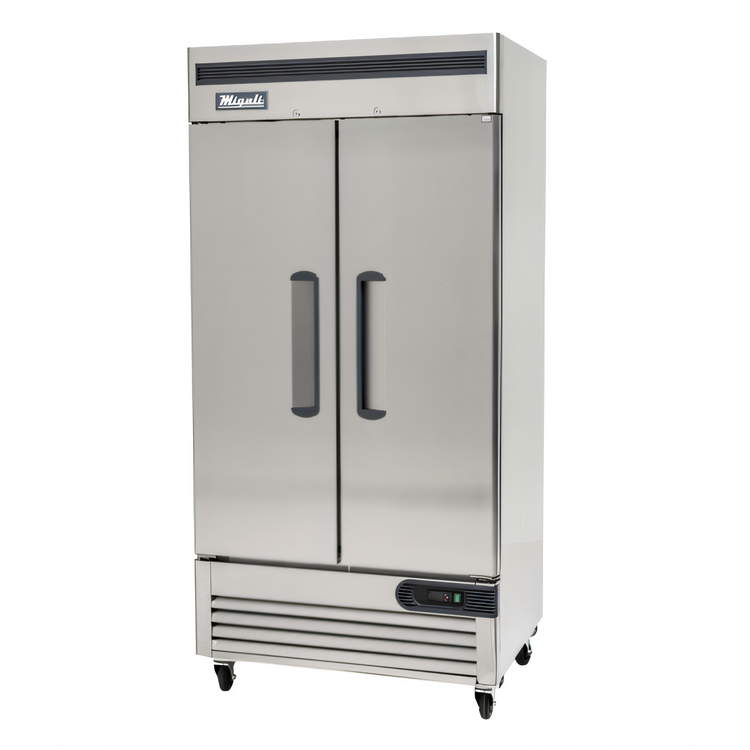 Product image #1 for Migali Competitor Series Two-Section Reach-In Refrigerator, 35 Cu. Ft., Bottom Mount, Solid Hinged Doors