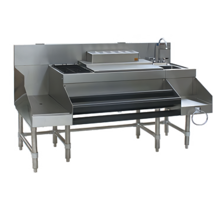 Product image #1 for Spec-Bar CCS-66-3 66" Underbar Ice Bin Cocktail Station with Blender Station