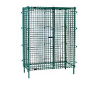 EagleGard Stationary Open Wire Security Cage with 2 Lockable Doors, 51-1/4 Inch W x 33-1/4 Inch D x 67 Inch H, Hybrid Epoxy Finish