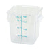 Thumbnail image #2 for Winco PTSC-4 4 Qt Translucent Square Polypropylene Food Storage Container