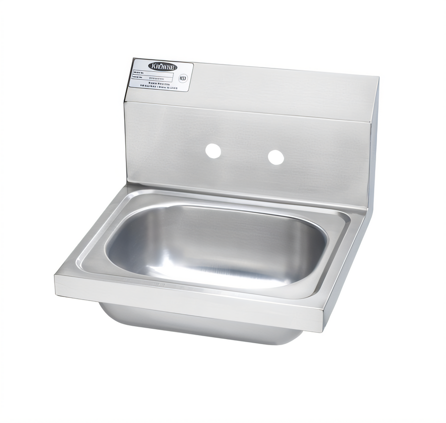 Product image #1 for Krowne Wall-Mount Stainless Steel Hand Sink with 14-Inch Bowl and 7-3/4-Inch Backsplash