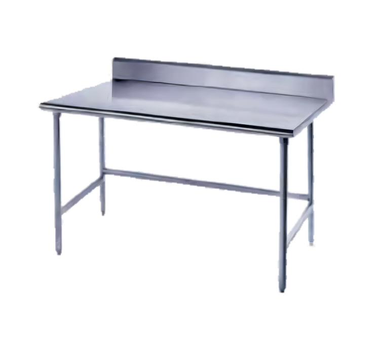 Product image #1 for Advance Tabco 60"W x 36"D 16 Gauge 304 Stainless Steel Work Table with 5" Backsplash and Galvanized Open Base