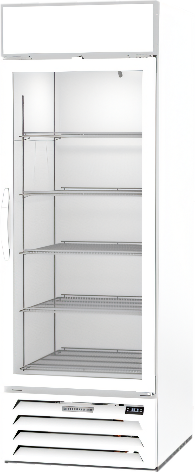 Product image #1 for Beverage-Air MarketMax 23.32 Cu. Ft. One-Section Reach-In Glass Door Refrigerated Merchandiser, White