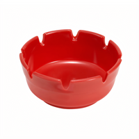 Winco Red Round Bakelite Ashtray, 4-Inch Diameter