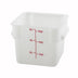 Thumbnail image #1 for Winco 6 Qt White Square Polypropylene Food Storage Container
