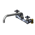 Thumbnail image #1 for T&S Brass Big-Flo B-0290-BT Wall-Mount Kettle & Pot Sink Mixing Faucet, 8-Inch Adjustable Centers, 12-Inch Swing Nozzle, Compression Valves