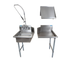 Thumbnail image #1 for BK Resources 72-Inch Left-to-Right Dish Table Kit with Pre-Rinse Assembly and Add-On Faucet