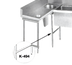 Thumbnail image #1 for Advance Tabco Stainless Steel Leg Assembly for Dishtables with Welded Cross Brace