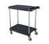 Thumbnail image #1 for Metro myCart Series 2-Shelf Polymer Utility Cart, Black, 300 lb Capacity