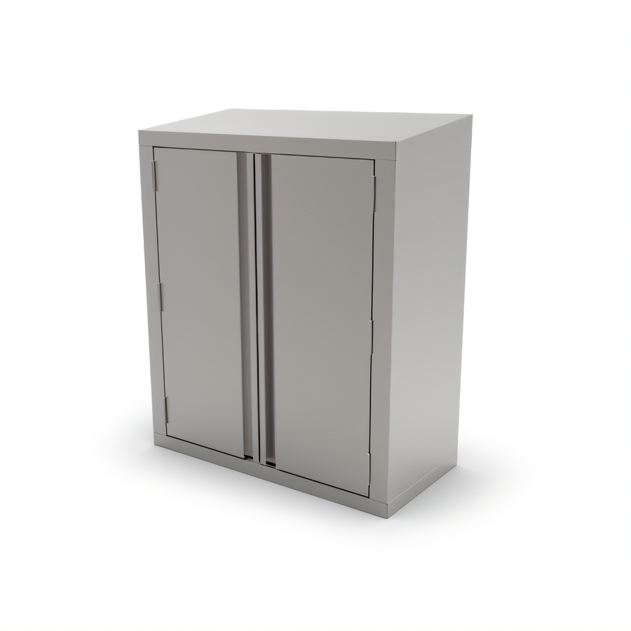 Product image #1 for John Boos 48-Inch Wall-Mounted Stainless Steel Cabinet with Hinged Doors and Fixed Shelf