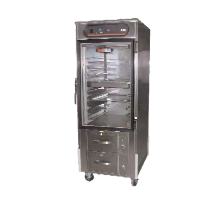 Product image #1 for hotLOGIX HL8-10-RW Full-Height Insulated Heated Holding Cabinet with 2-Drawer Warmer