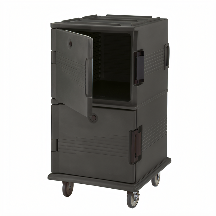 Product image #2 for Cambro Ultra Camcart® Double-Compartment Front-Loading Insulated Food Pan Carrier, 120 Qt., Black