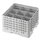 Thumbnail image #2 for Cambro Camrack® 9S958184 Full-Size 9-Compartment Beige Glass Rack with 5 Extenders, 5-7/8" Diameter, 10-1/8" Height Case of 2