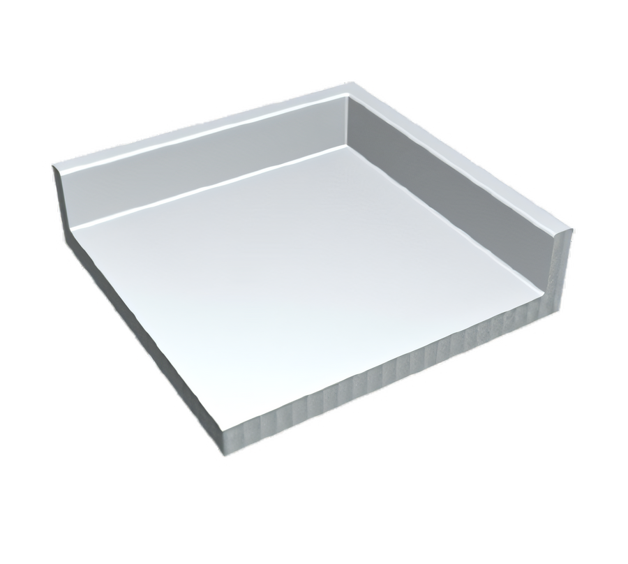 Product image #1 for 90° Inside Corner 16-Gauge 304 Stainless Steel Utility Stand Top with Rear Splash