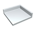 Thumbnail image #1 for 90° Inside Corner 16-Gauge 304 Stainless Steel Utility Stand Top with Rear Splash