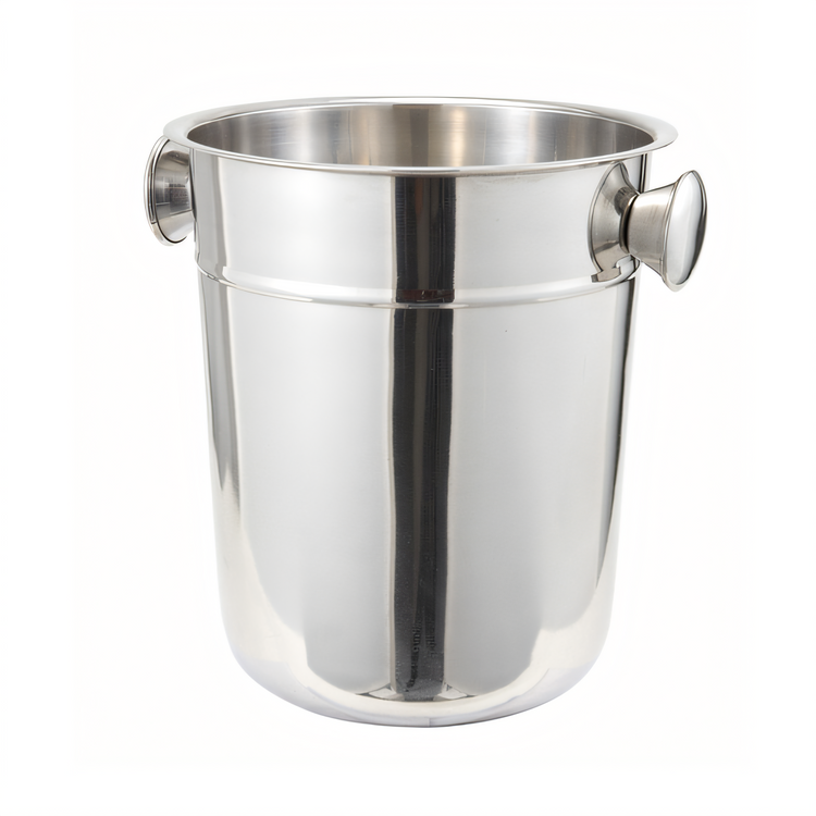 Product image #1 for Winco 8 Qt Round Non-Insulated Stainless Steel Wine Bucket, Mirror Finish