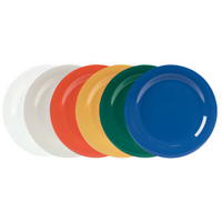 Sierrus 7-1/4 Inch Red Round Narrow Rim Melamine Salad Plate