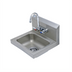 Thumbnail image #1 for Wall-Mounted Stainless Steel Hand Sink with 4-Inch Mixing Faucet