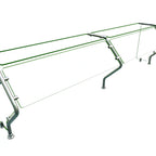 Thumbnail image #1 for Hatco Flav-R-Shield™ ES73-84 Self-Service 2-Bay Tempered Glass Food Shield with Brushed Stainless Steel Posts, 84-Inch Wide