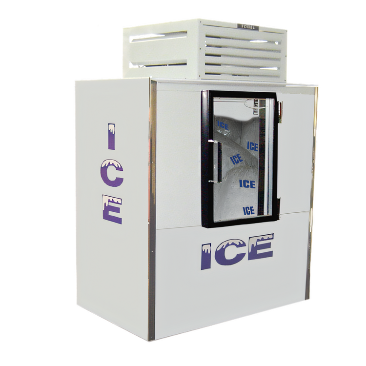 Product image #1 for Fogel Indoor Bagged Ice Merchandiser with Glass Door, 47 Cu. Ft., Self-Contained Top-Mounted Refrigeration