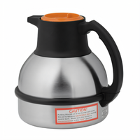 BUNN Deluxe 1.9 Liter Thermal Coffee Carafe with Brew-Thru Lid, Orange Lid, 12-Pack