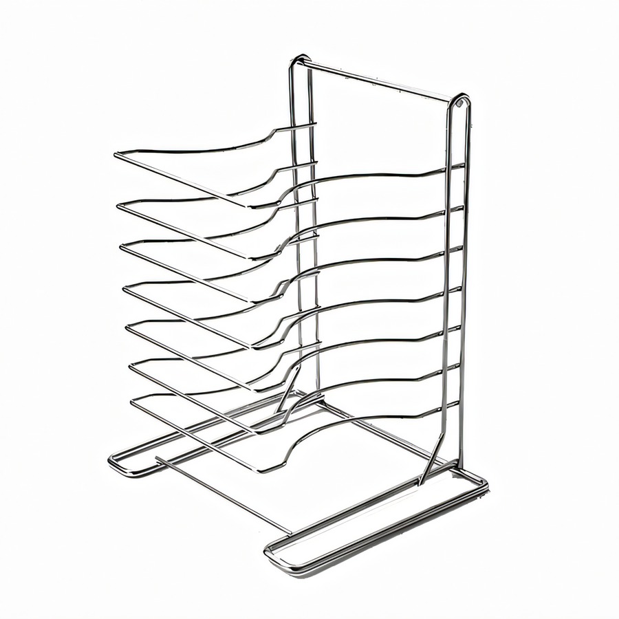 Product image #1 for American Metalcraft 7-Tier Wall-Mounted Pizza Pan Rack, Stainless Steel