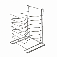 American Metalcraft 7-Tier Wall-Mounted Pizza Pan Rack, Stainless Steel