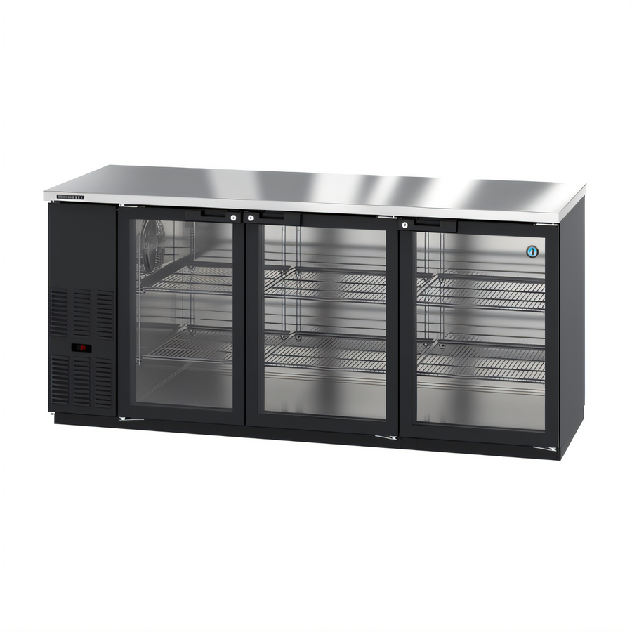Product image #1 for Hoshizaki 80-Inch Three-Section Reach-In Back Bar Cooler with Glass Swing Doors
