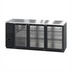 Thumbnail image #1 for Hoshizaki 80-Inch Three-Section Reach-In Back Bar Cooler with Glass Swing Doors
