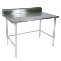 John Boos Stallion 96-Inch x 30-Inch Stainless Steel Work Table with 5-Inch Backsplash