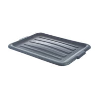 Comfort Curve Universal Lid for 15 x 20 Tote Boxes, Gray Polypropylene
