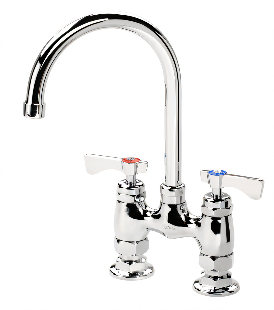 Product image #1 for Krowne Royal Series 4-Inch Center Raised Deck-Mount Faucet with 6-Inch Gooseneck Spout
