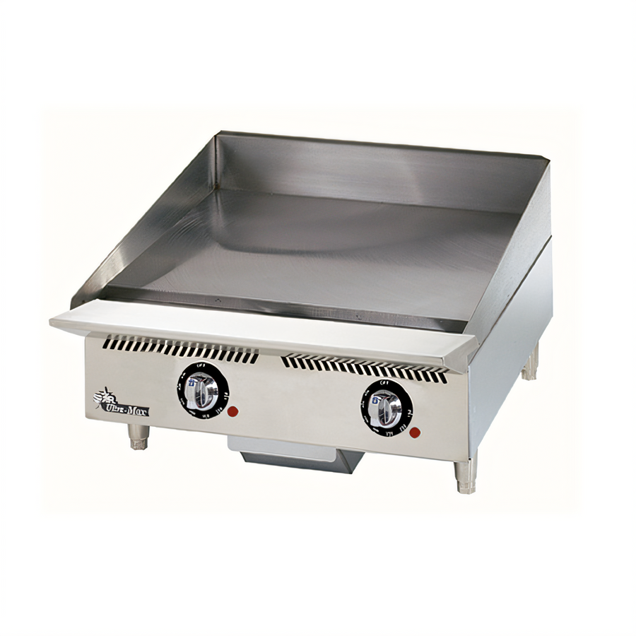 Product image #1 for Ultra-Max 24-Inch Countertop Gas Griddle with Mechanical Snap-Action Thermostat and Steel Plate