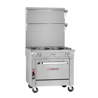 Southbend Platinum 12-Inch Heavy Duty Electric Range with Two Round Hotplates and Cabinet Base