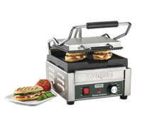 Waring Panini Perfetto™ Compact Single Ribbed Countertop Panini Grill, 120V