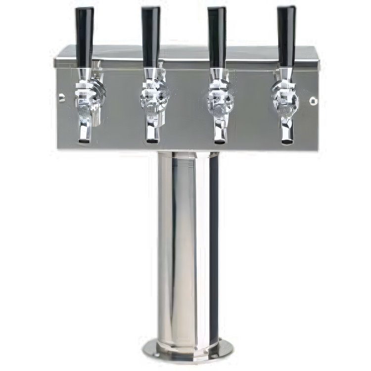 Product image #1 for T-Style Countertop Air-Cooled Draft Beer Tower with 4 Faucets