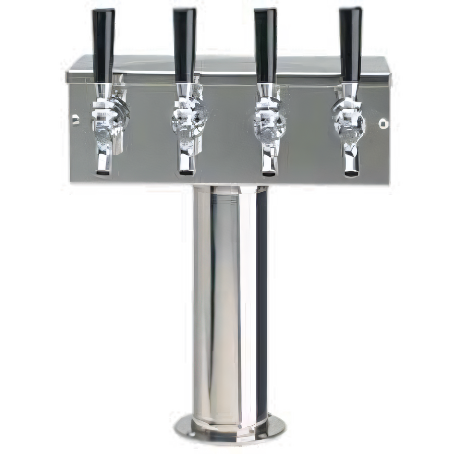 Product image #1 for T-Style Countertop Air-Cooled Draft Beer Tower with 4 Faucets