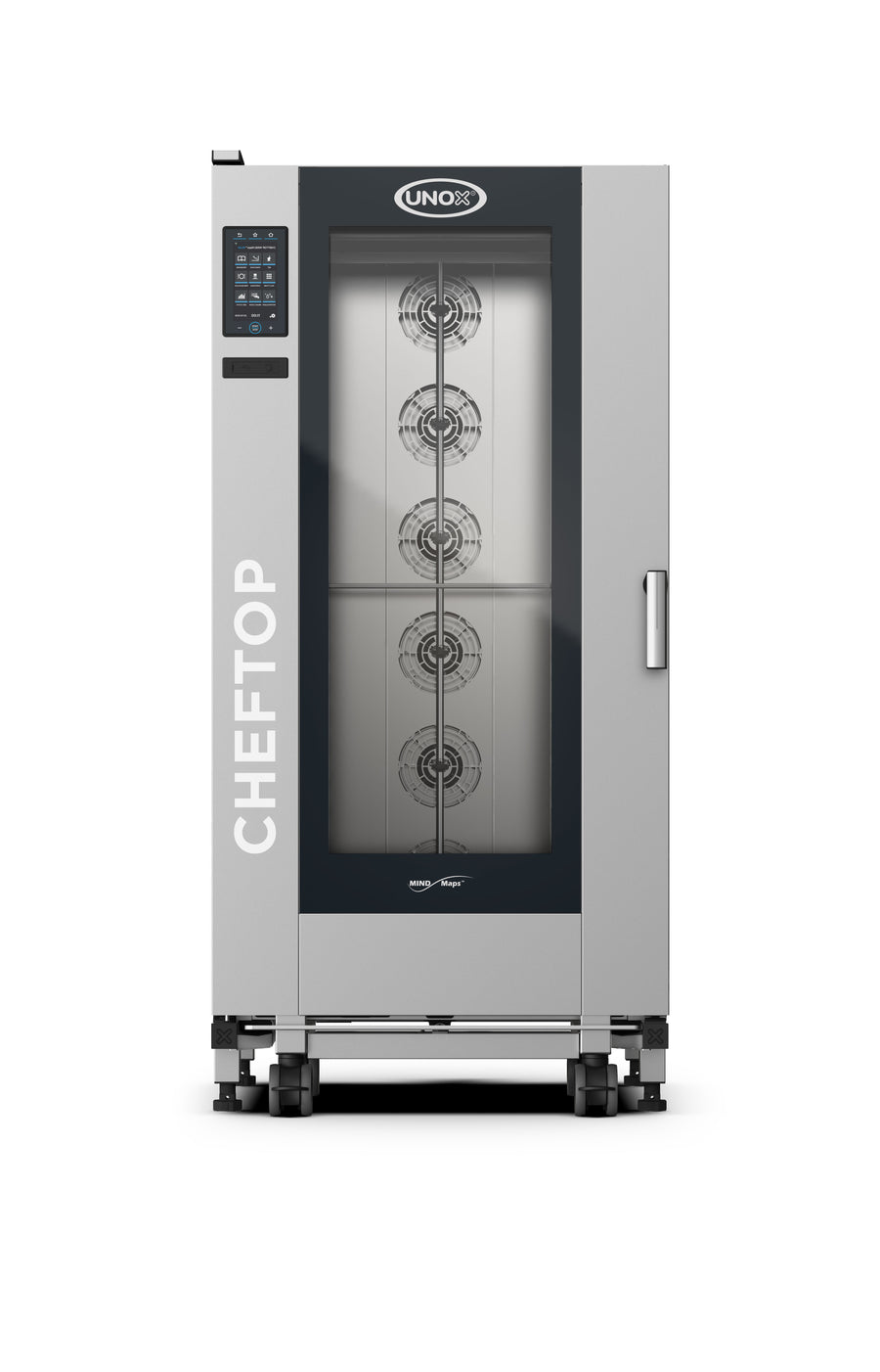 Product image #1 for UNOX ChefTop MIND.Maps Plus BIG Floor Model Roll-In Electric Combi Oven/Steam Oven with Included Trolley, 440-480V