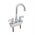 Thumbnail image #1 for John Boos Low-Lead Heavy Duty Backsplash-Mount Gooseneck Faucet with 3-1/2 Inch Spout, 4 Inch Centers