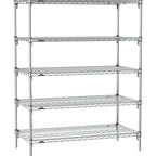 Thumbnail image #1 for Metro Super Erecta SA-1824C-63-S5 Super Adjustable Wire Stationary Starter Shelving Unit, 24"W x 18"D x 63"H, 800 lb. capacity per shelf, 2000 lb.