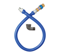 Dormont Blue Hose Moveable Gas Connector Hose Assembly, 3/4 Inch ID x 48 Inch, Blue PVC-Coated Stainless Steel Braid