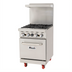 Thumbnail image #1 for Migali Competitor Series 24-Inch Natural Gas 4-Burner Range with Standard Oven and Stainless Steel Backsplash